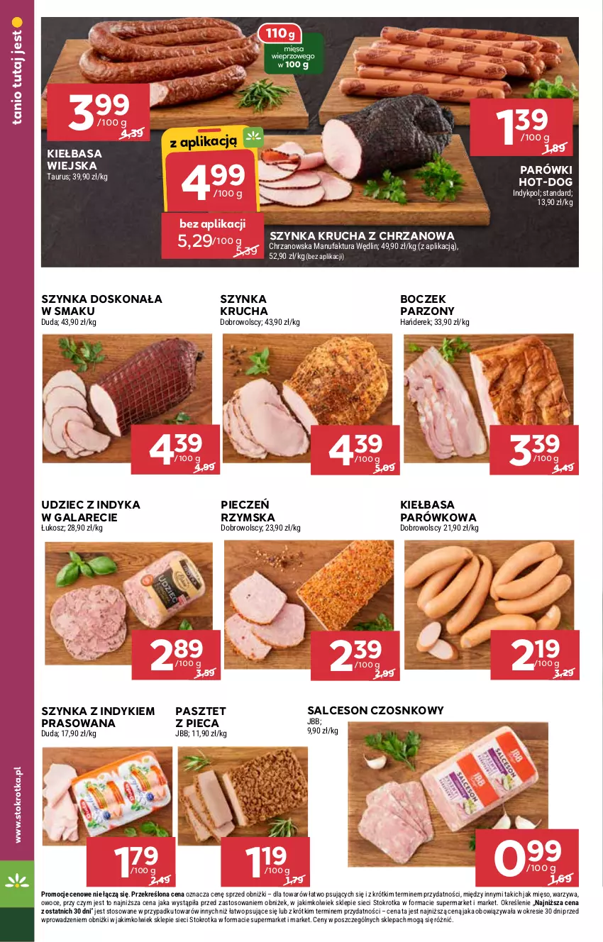 Gazetka promocyjna Stokrotka - Market Opole/Radom - ważna 27.02 do 05.03.2025 - strona 6 - produkty: Boczek, Chrzan, Duda, Fa, Gala, Kiełbasa, Kiełbasa wiejska, Kosz, Mięso, Owoce, Parówki, Pasztet, Piec, Pieczeń rzymska, Salceson, Szynka, Udziec z indyka, Udziec z indyka w galarecie, Warzywa