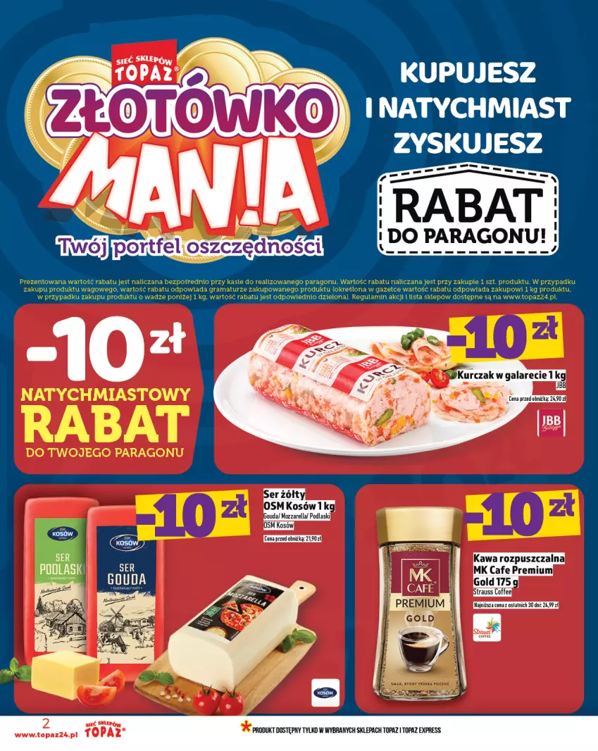 Gazetka promocyjna Topaz - Gazetka - ważna 31.07 do 06.08.2025 - strona 2 - produkty: Kawa, Kawa rozpuszczalna, Top