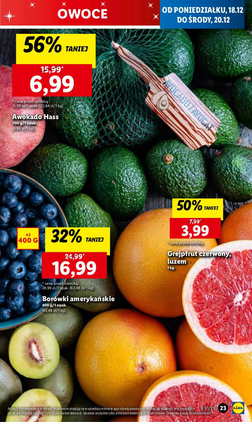 Gazetka promocyjna Lidl - GAZETKA - ważna 18.12 do 20.12.2023 - strona 25 - produkty: Grejpfrut, Owoce, Warzywa, Warzywa i owoce