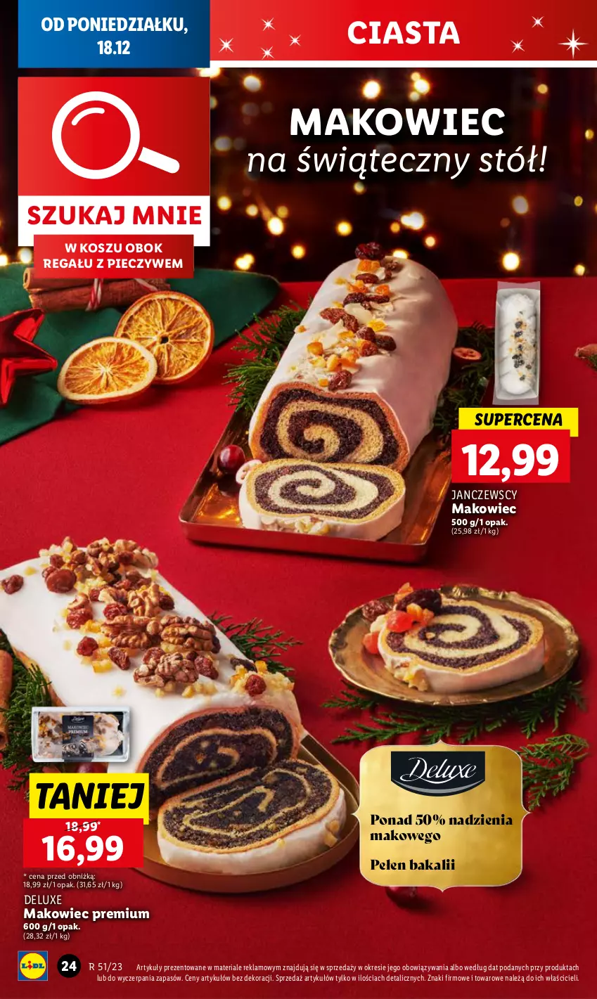 Gazetka promocyjna Lidl - GAZETKA - ważna 18.12 do 20.12.2023 - strona 26 - produkty: Kosz, Makowiec, Piec, Regał, Stół