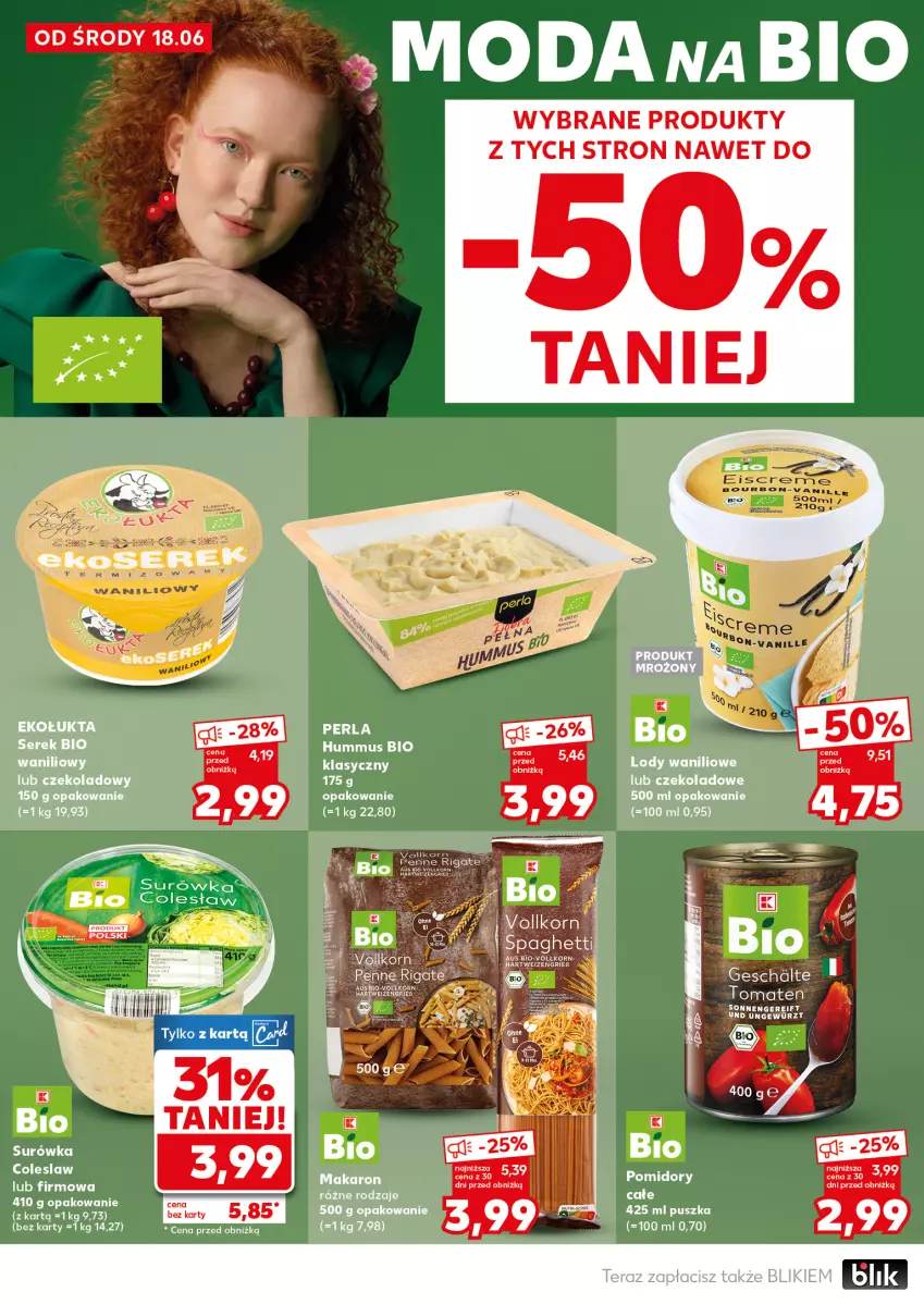 Gazetka promocyjna Kaufland - Mocny Start - ważna 23.06 do 25.06.2025 - strona 18 - produkty: Hummus, Makaron, Moda, Mus, Pomidory, Ser, Serek, Surówka, Surówka coleslaw