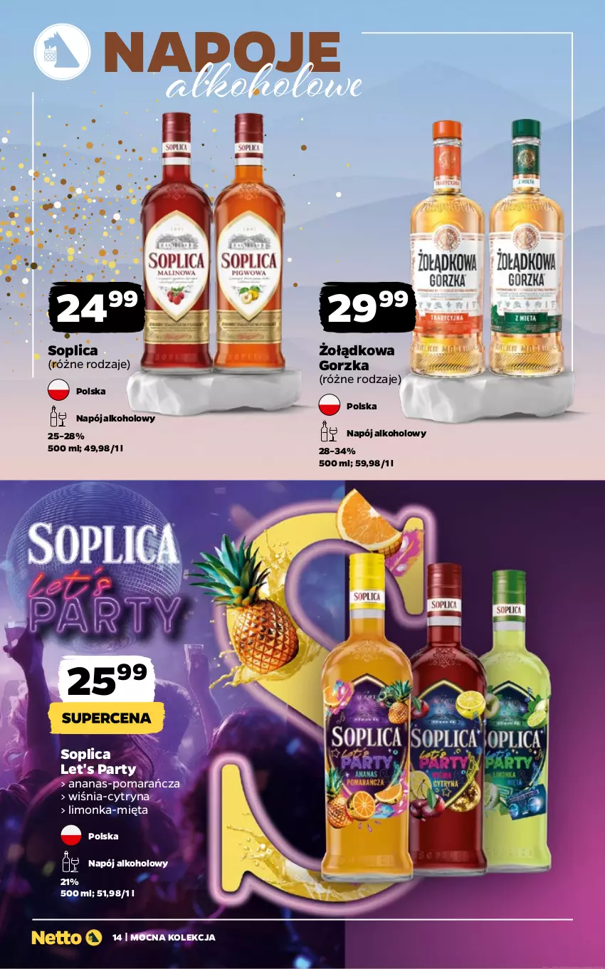 Gazetka promocyjna Netto - Alkohole - Mocne - ważna 22.12.2025 do 03.01.2026 - strona 14 - produkty: Ananas, Limonka, Mięta, Napój, Napoje, Soplica