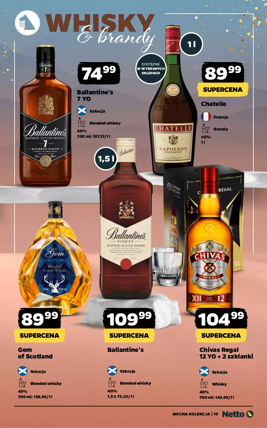 Gazetka promocyjna Netto - Alkohole - Mocne - ważna 22.12.2025 do 03.01.2026 - strona 19 - produkty: Ballantine's, Brandy, Koc, Lanki, Whisky