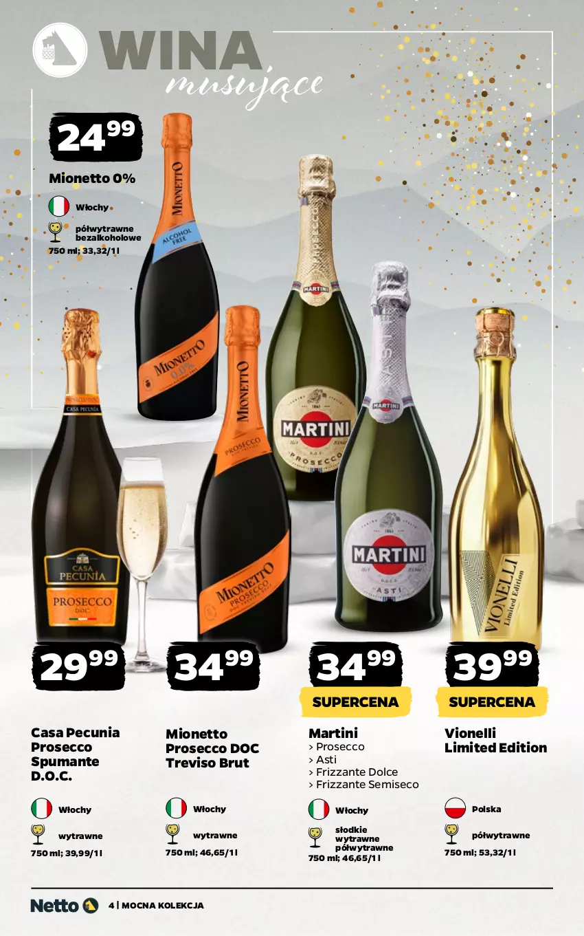 Gazetka promocyjna Netto - Alkohole - Mocne - ważna 22.12.2025 do 03.01.2026 - strona 4 - produkty: Martini, Mionetto, Mus, Prosecco, Puma