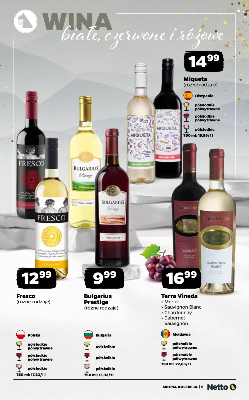 Gazetka promocyjna Netto - Alkohole - Mocne - ważna 22.12.2025 do 03.01.2026 - strona 5 - produkty: Cabernet Sauvignon, Chardonnay, Fresco, LG, Merlot, Sauvignon Blanc