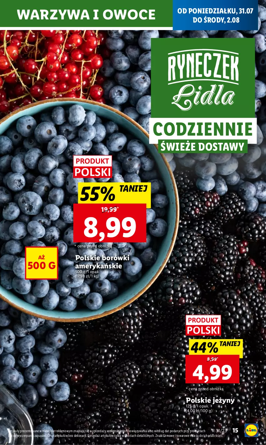 Gazetka promocyjna Lidl - GAZETKA - ważna 31.07 do 05.08.2023 - strona 25 - produkty: Jeżyny, Owoce, Warzywa, Warzywa i owoce