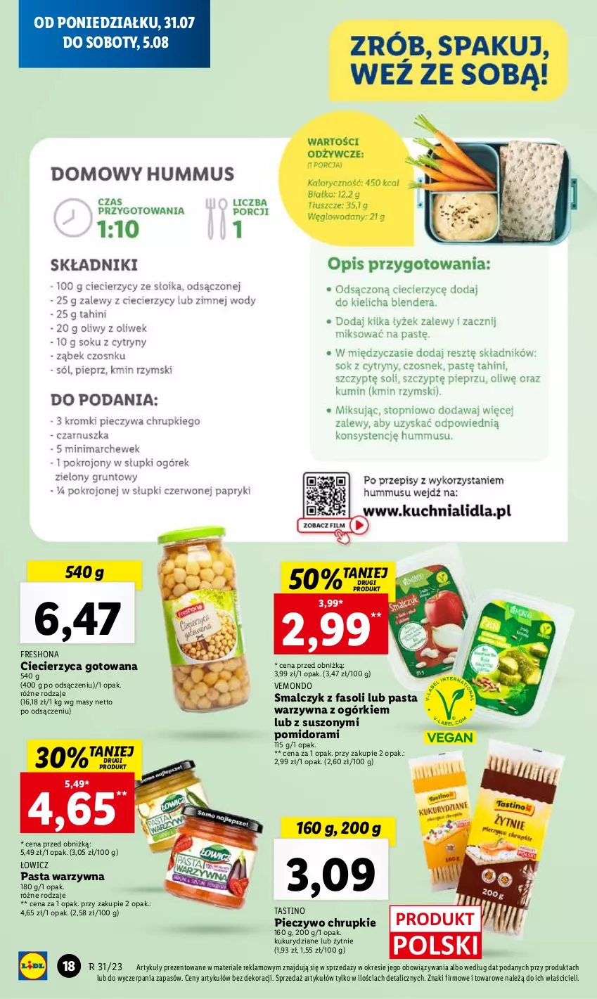 Gazetka promocyjna Lidl - GAZETKA - ważna 31.07 do 05.08.2023 - strona 28 - produkty: Chrupki, Fa, Pasta warzywna, Piec, Pieczywo, Pieczywo chrupkie