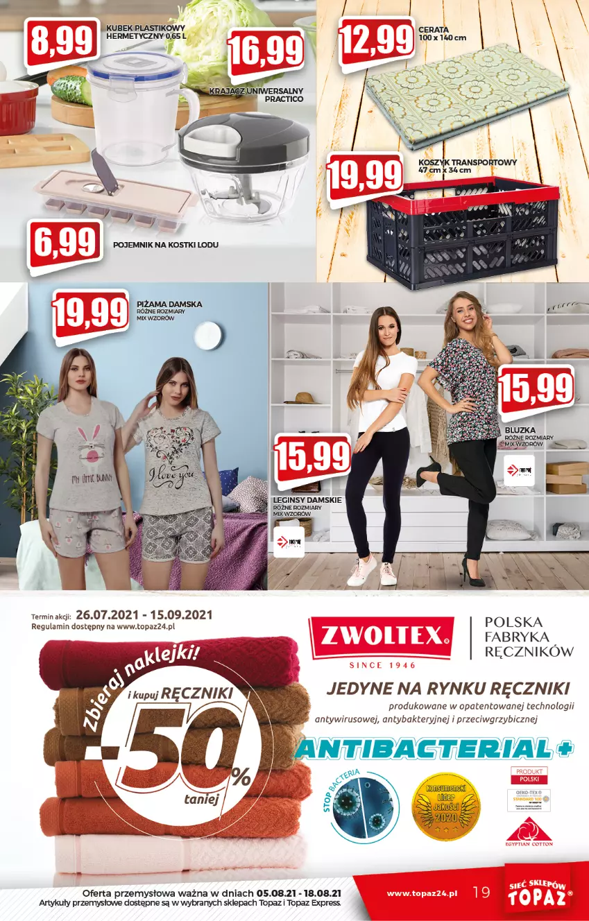 Gazetka promocyjna Topaz - Gazetka - ważna 05.08 do 11.08.2021 - strona 19 - produkty: BIC, Fa, Gin, Kubek, Ręcznik, Top