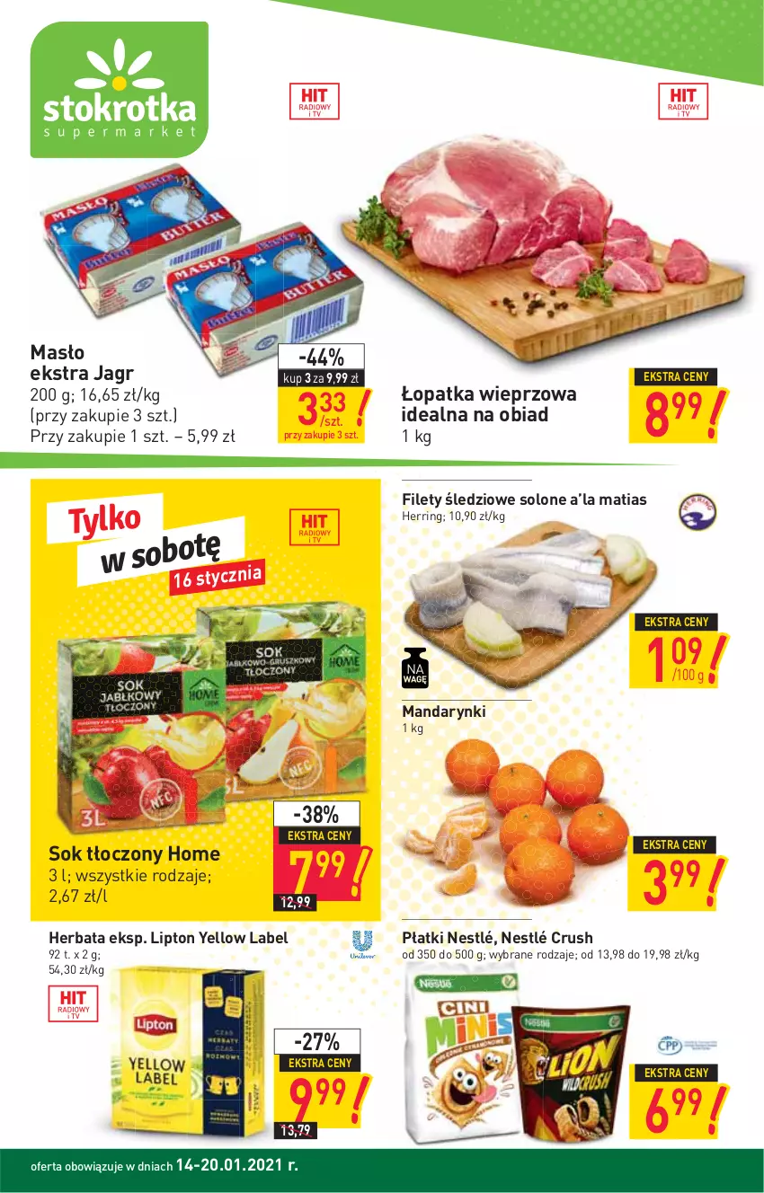 Gazetka promocyjna Stokrotka - Supermarket - ważna 14.01 do 20.01.2021 - strona 1