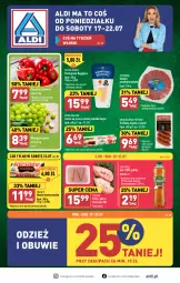 Gazetka promocyjna Aldi - Pełna oferta - Gazetka - ważna od 22.07 do 22.07.2023 - strona 1 - produkty: Kurczak, Sos, Sok, Gra, Salami, Filet z piersi kurczaka, Papryka czerwona, Papryka, Winogrona, Obuwie, Wino, Masło, Kiełbasa, Kiełbasa śląska, Fa