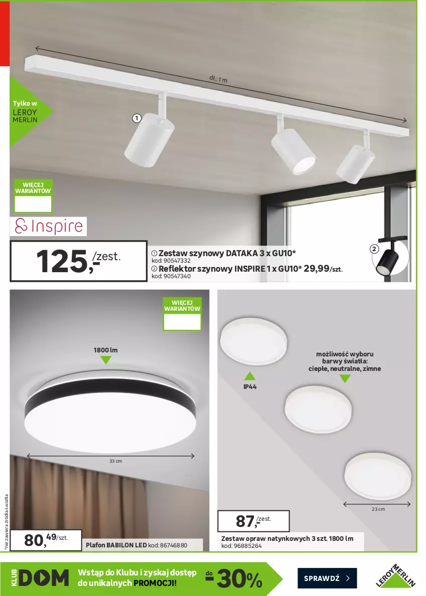 Gazetka promocyjna Leroy Merlin - Gazetka Leroy Merlin - ważna 25.03 do 21.04.2026 - strona 21 - produkty: Lampa, Lampa sufitowa, Lampa wisząca, Plafon, Reflektor