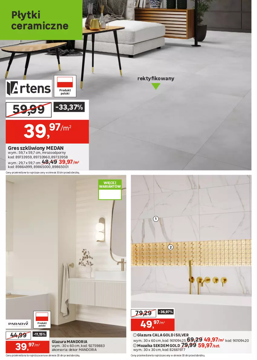 Gazetka promocyjna Leroy Merlin - Gazetka Leroy Merlin - ważna 25.03 do 21.04.2026 - strona 24 - produkty: Glazura, Gres, Gres szkliwiony, Lazur, Por