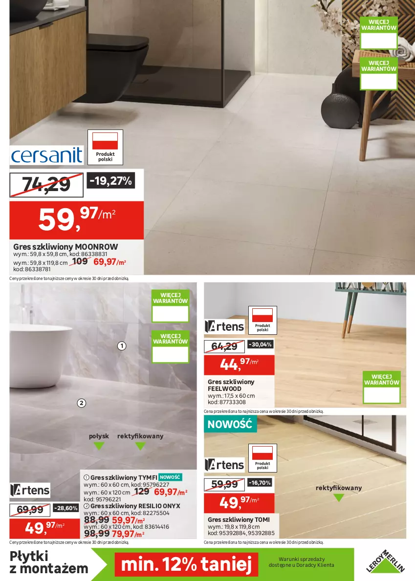 Gazetka promocyjna Leroy Merlin - Gazetka Leroy Merlin - ważna 25.03 do 21.04.2026 - strona 25 - produkty: Glazura, Gres, Gres szkliwiony, Lazur, Por