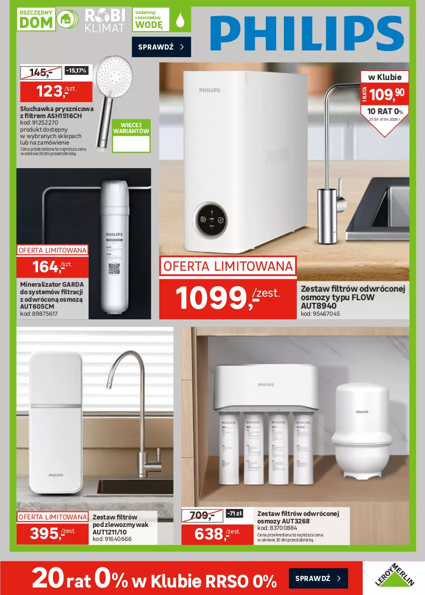 Gazetka promocyjna Leroy Merlin - Gazetka Leroy Merlin - ważna 25.03 do 21.04.2026 - strona 39 - produkty: Słuchawka prysznicowa, Zlew, Zlewozmywak