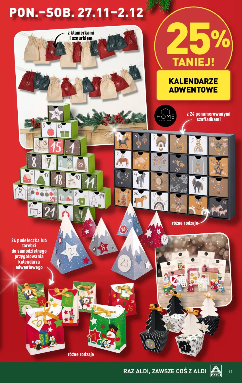 Gazetka promocyjna Aldi - Pełna oferta - ważna 27.11 do 02.12.2023 - strona 17 - produkty: Kalendarz