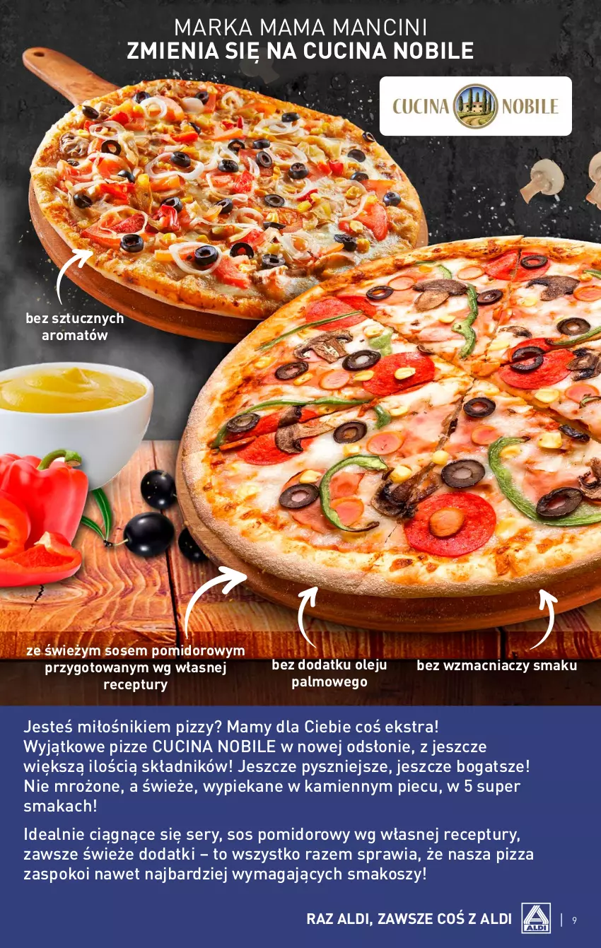 Gazetka promocyjna Aldi - Pełna oferta - ważna 27.11 do 02.12.2023 - strona 9 - produkty: Kosz, Olej, Piec, Pizza, Ser, Sos, Sos pomidorowy