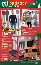 Gazetka promocyjna Aldi - Pełna oferta - Gazetka - ważna od 02.12 do 02.12.2023 - strona 31 - produkty: Sweter, Kapcie, Wełna, Spodnie, Wkładki, Piżama, Fa