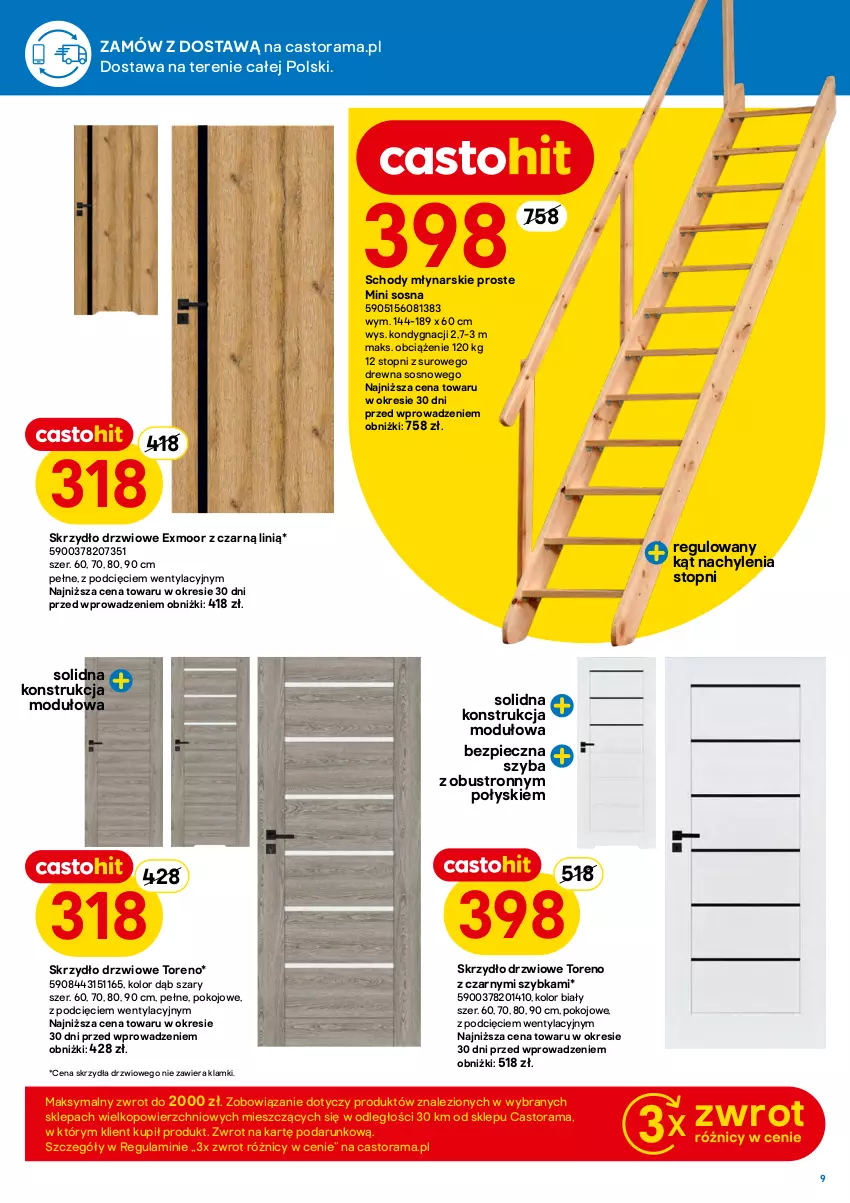 Gazetka promocyjna Castorama - ważna 01.03 do 14.03.2023 - strona 9 - produkty: Astor, Drzwi, Panel podłogowy, Piec, Por, Rama, Skrzydło drzwiowe, Sos, Top