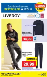 Gazetka promocyjna Lidl - GAZETKA - Gazetka - ważna od 28.11 do 28.11.2021 - strona 43 - produkty: Sok, Dres, Spodnie, Bluza, Spodnie dresowe, Bluza dresowa