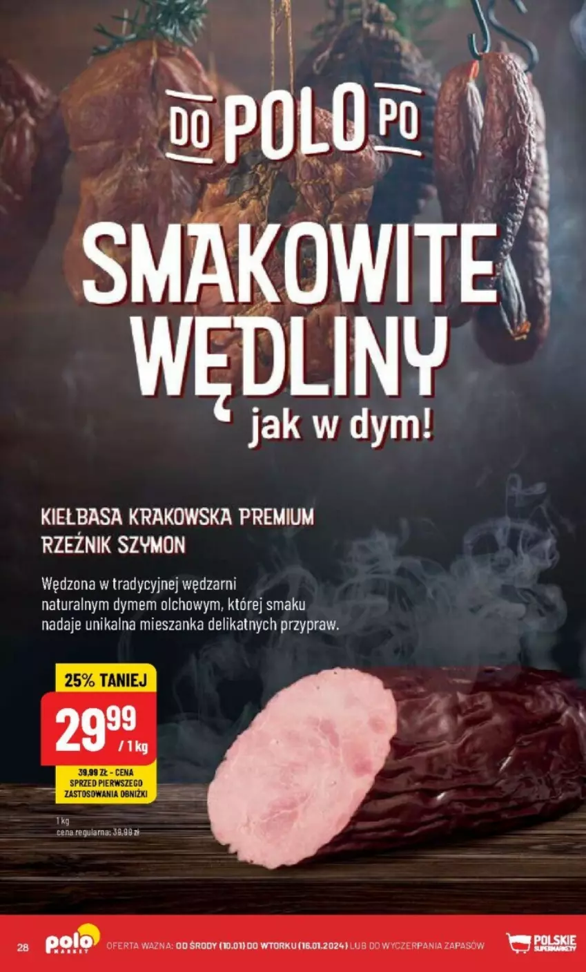 Gazetka promocyjna PoloMarket - ważna 10.01 do 16.01.2024 - strona 21 - produkty: Kiełbasa, Kiełbasa krakowska