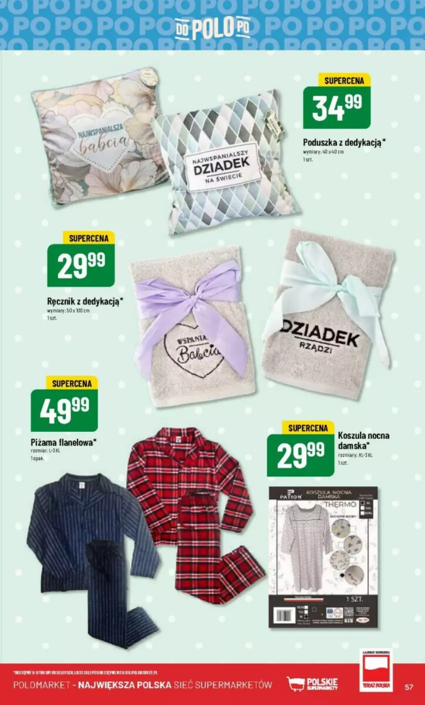 Gazetka promocyjna PoloMarket - ważna 10.01 do 16.01.2024 - strona 53 - produkty: Kosz, Koszula, Koszula nocna, Piżama, Poduszka, Ręcznik