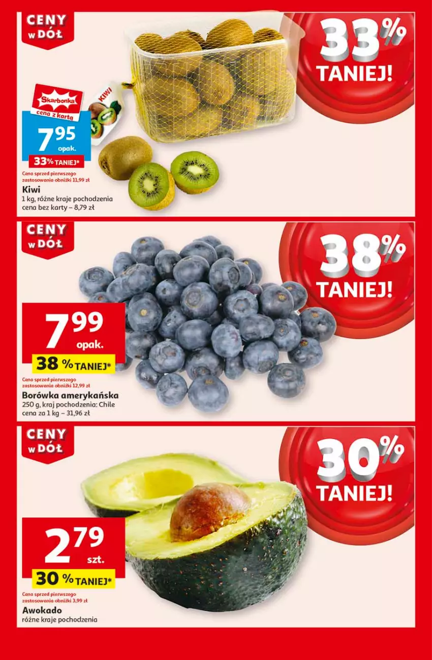 Gazetka promocyjna Auchan - CENY W DÓŁ Hipermarket - ważna 23.01 do 29.01.2025 - strona 11 - produkty: Borówka, Borówka amerykańska, Kiwi