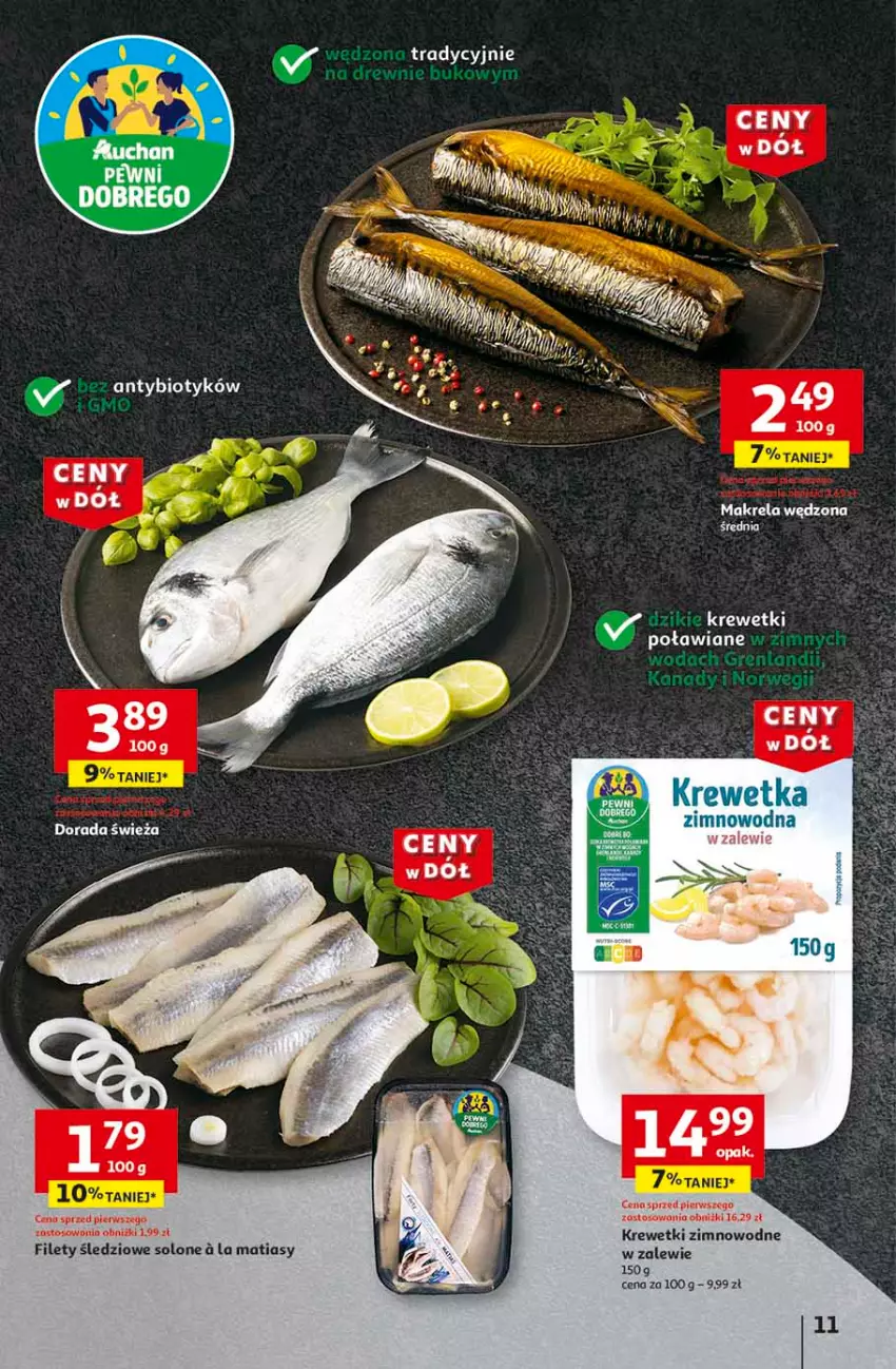 Gazetka promocyjna Auchan - CENY W DÓŁ Hipermarket - ważna 23.01 do 29.01.2025 - strona 13 - produkty: Krewetki