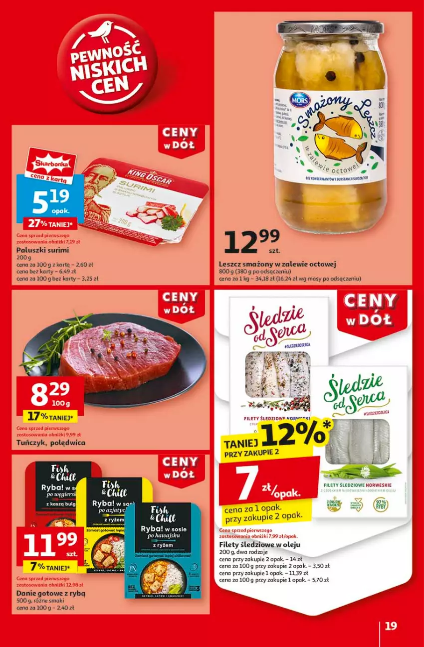 Gazetka promocyjna Auchan - CENY W DÓŁ Hipermarket - ważna 23.01 do 29.01.2025 - strona 21 - produkty: Ba!, Danie gotowe, Olej, Polędwica, Ryba, Ryż, Sos, Surimi, Tran, Tuńczyk