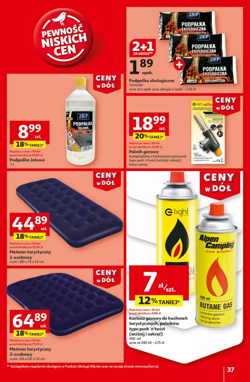 Gazetka promocyjna Auchan - CENY W DÓŁ Hipermarket - ważna 23.01 do 29.01.2025 - strona 39 - produkty: Koc, LG, Materac, SEKO, Tera, Tusz