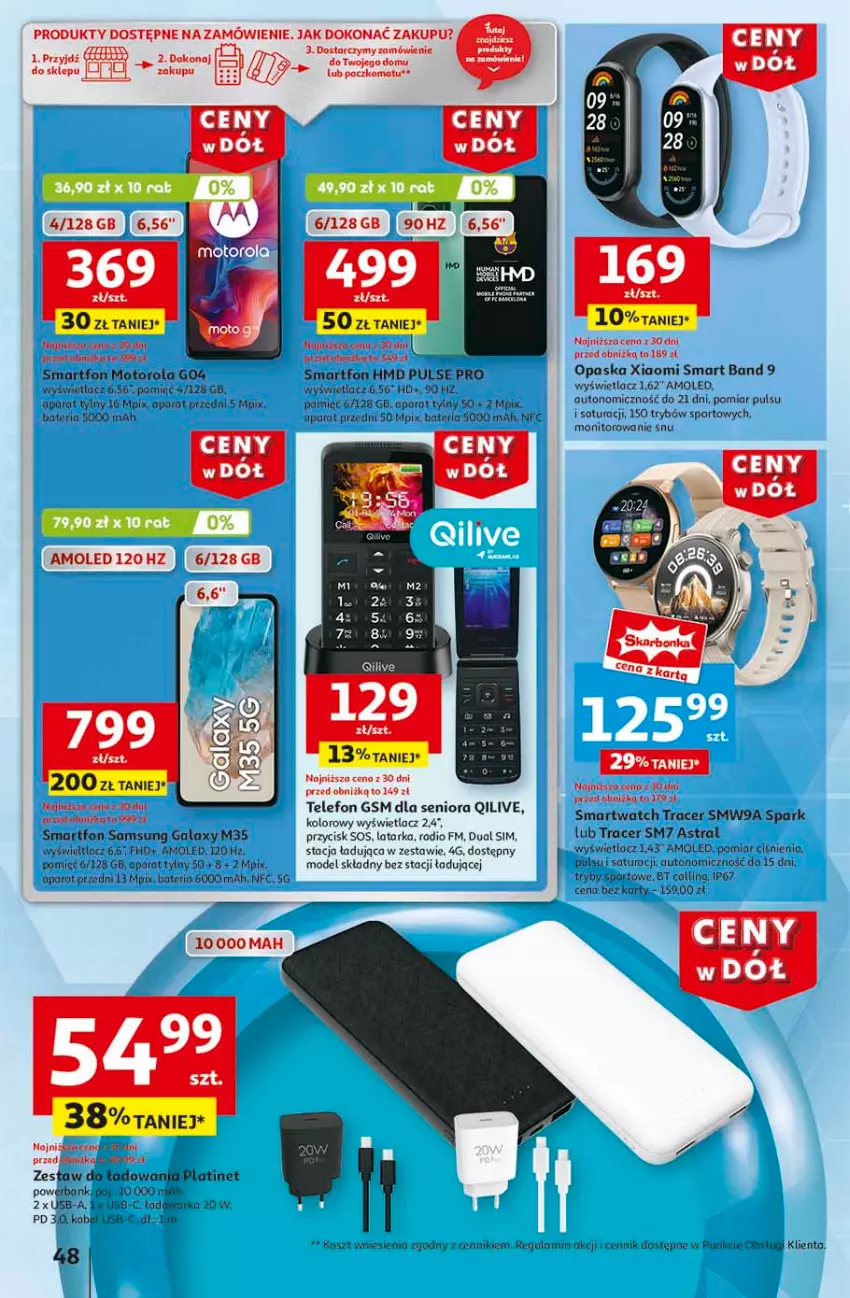 Gazetka promocyjna Auchan - CENY W DÓŁ Hipermarket - ważna 23.01 do 29.01.2025 - strona 56 - produkty: Acer, Amol, Bateria, Gala, Kosz, Latarka, Motorola, Opaska, PLATINET, Por, Samsung, Smartfon, Smartwatch, Sport, Tarka, Telefon, Warka