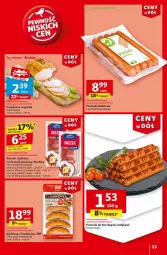 Gazetka promocyjna Auchan - CENY W DÓŁ Hipermarket - Gazetka - ważna od 29.01 do 29.01.2025 - strona 25 - produkty: Polędwica, Hot dog, Jaja, Parówki, Morliny, Boczek, Kiełbasa