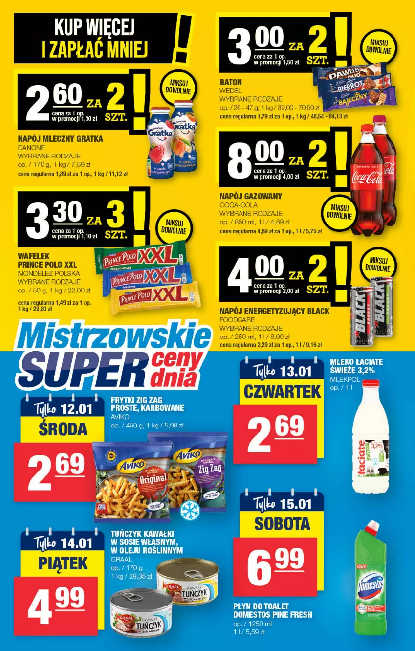 Gazetka promocyjna Spar - SparExpress - ważna 02.01 do 12.01.2022 - strona 3 - produkty: Baton, Coca-Cola, Danone, Gra, Lack, Prince Polo, Wafelek