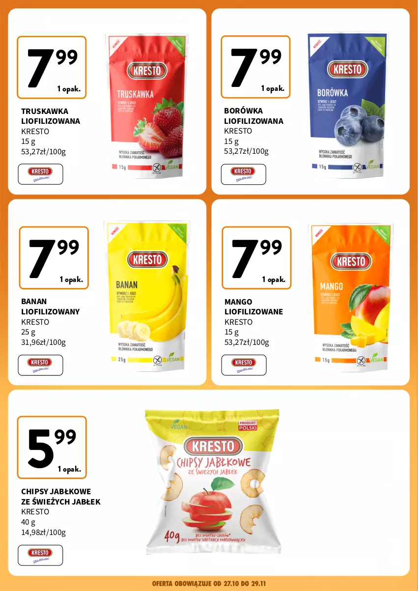 Gazetka promocyjna Intermarche - Nowa Niższa cena - ważna 27.10 do 29.11.2025 - strona 3 - produkty: Borówka, Chipsy, Mango