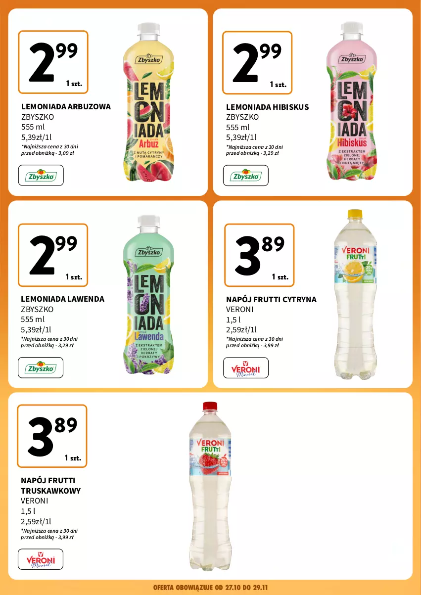 Gazetka promocyjna Intermarche - Nowa Niższa cena - ważna 27.10 do 29.11.2025 - strona 4 - produkty: Arbuz, Hibiskus, Lemoniada, Napój