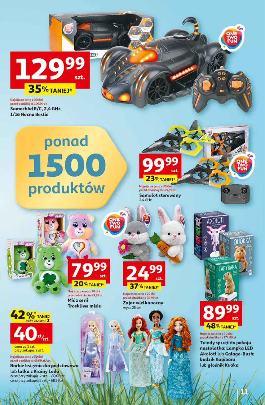 Gazetka promocyjna Auchan - 30 Lat Hipermarket - ważna 19.03 do 25.03.2026 - strona 11 - produkty: Amol, Barbie, Budzik, Gala, Głośnik, Lalka, Samochód, Samolot, Ser
