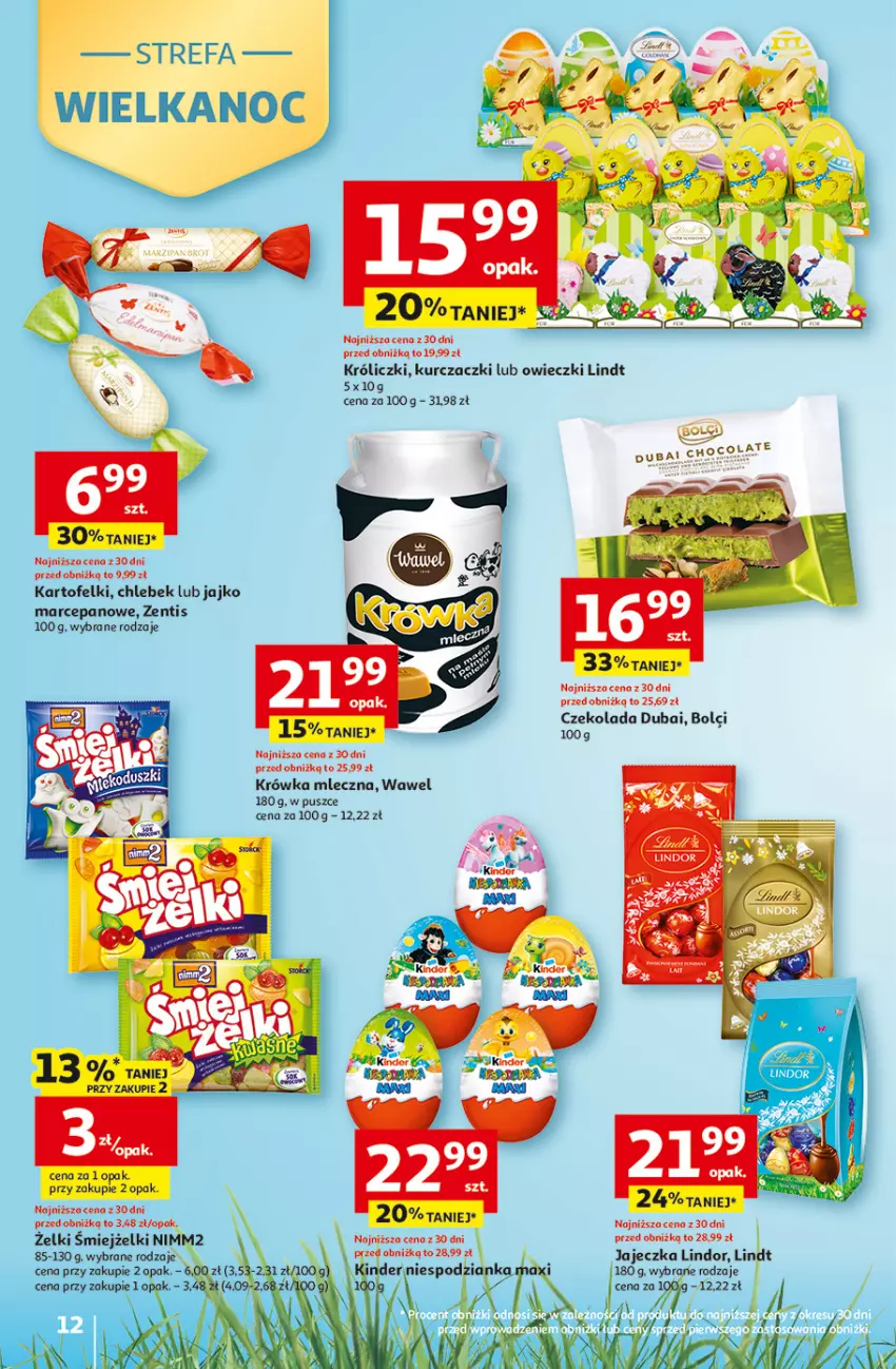 Gazetka promocyjna Auchan - 30 Lat Hipermarket - ważna 19.03 do 25.03.2026 - strona 12 - produkty: Chleb, Czekolada, Kinder, Lindor, Lindt, Nimm2, Wawel