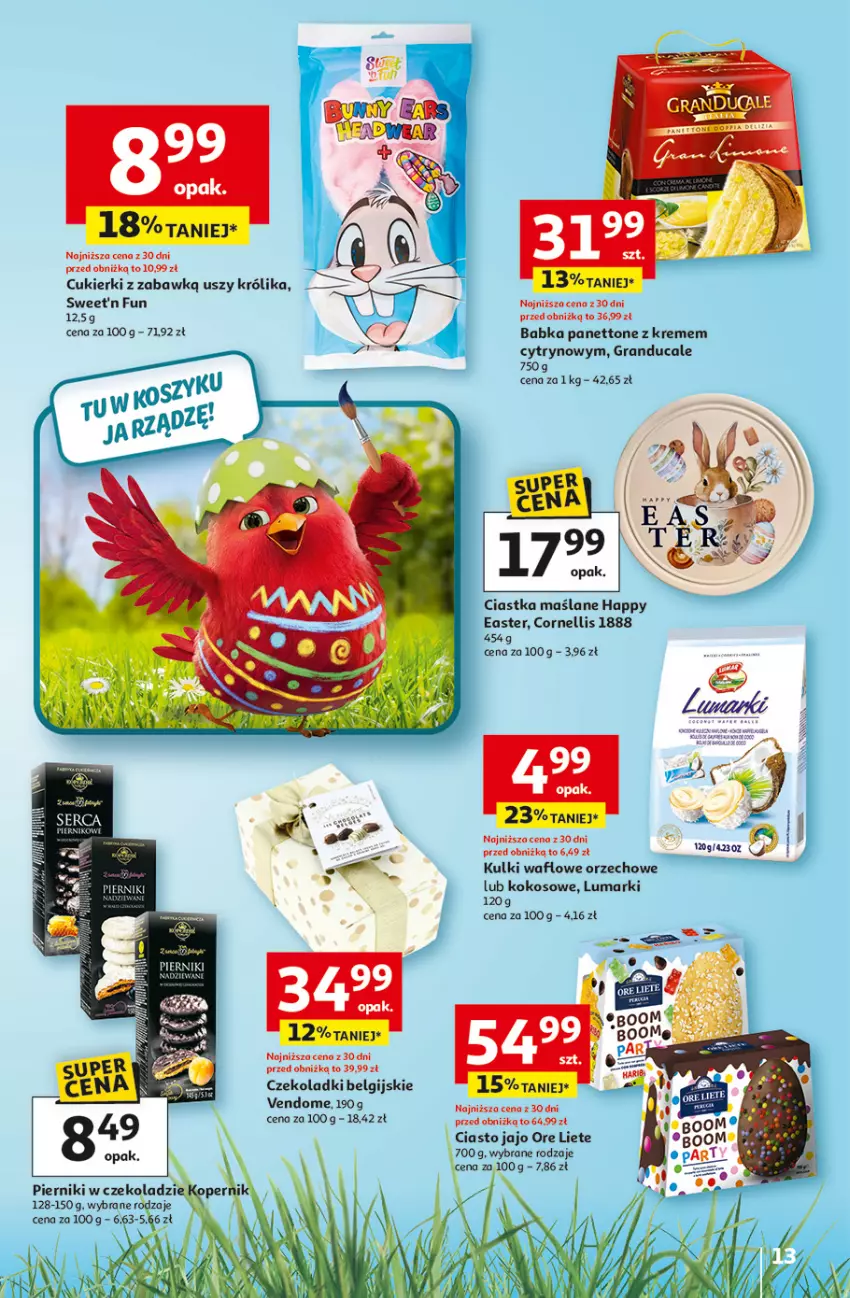 Gazetka promocyjna Auchan - 30 Lat Hipermarket - ważna 19.03 do 25.03.2026 - strona 13 - produkty: Babka, Ciastka, Cukier, Cukierki, Gra, Kokos, Królik, LG, Piernik, Pierniki w czekoladzie