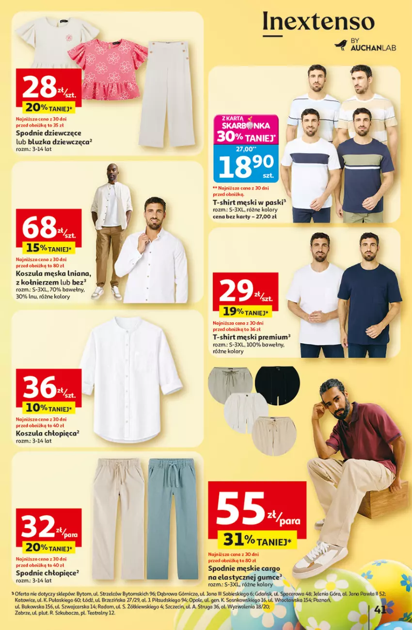 Gazetka promocyjna Auchan - 30 Lat Hipermarket - ważna 19.03 do 25.03.2026 - strona 41 - produkty: Acer, Cars, Kosz, Koszula, Sos, Spodnie, T-shirt