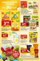 Gazetka promocyjna Auchan - 30 Lat Hipermarket - Gazetka - ważna od 25.03 do 25.03.2026 - strona 30 - produkty: Orzechy włoskie, Lajkonik, Gra, Migdały, Nesquik, Ananas, Chipsy, Kawa, Bajgle, Syrop, Danio, Felix, Kakao, Krakersy