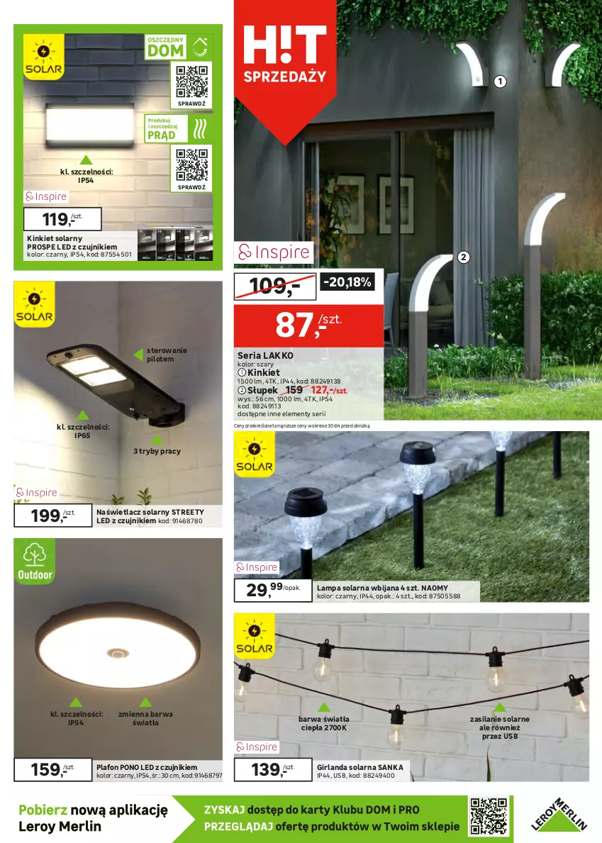Gazetka promocyjna Leroy Merlin - Gazetka Leroy Merlin - ważna 25.06 do 17.07.2025 - strona 5 - produkty: Dozownik, Girlanda, Inka, Lampa, Naświetlacz, Odkurzacz, Plafon, Pokrywa, Ser, Silan, Słupek