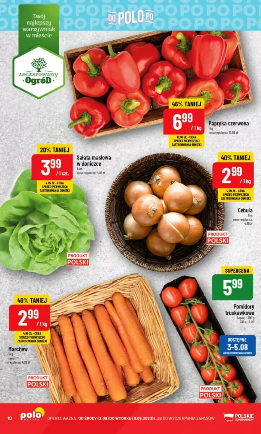 Gazetka promocyjna PoloMarket - ważna 02.08 do 08.08.2023 - strona 2 - produkty: Masło, Papryka, Papryka czerwona, Sałat, Sałata masłowa