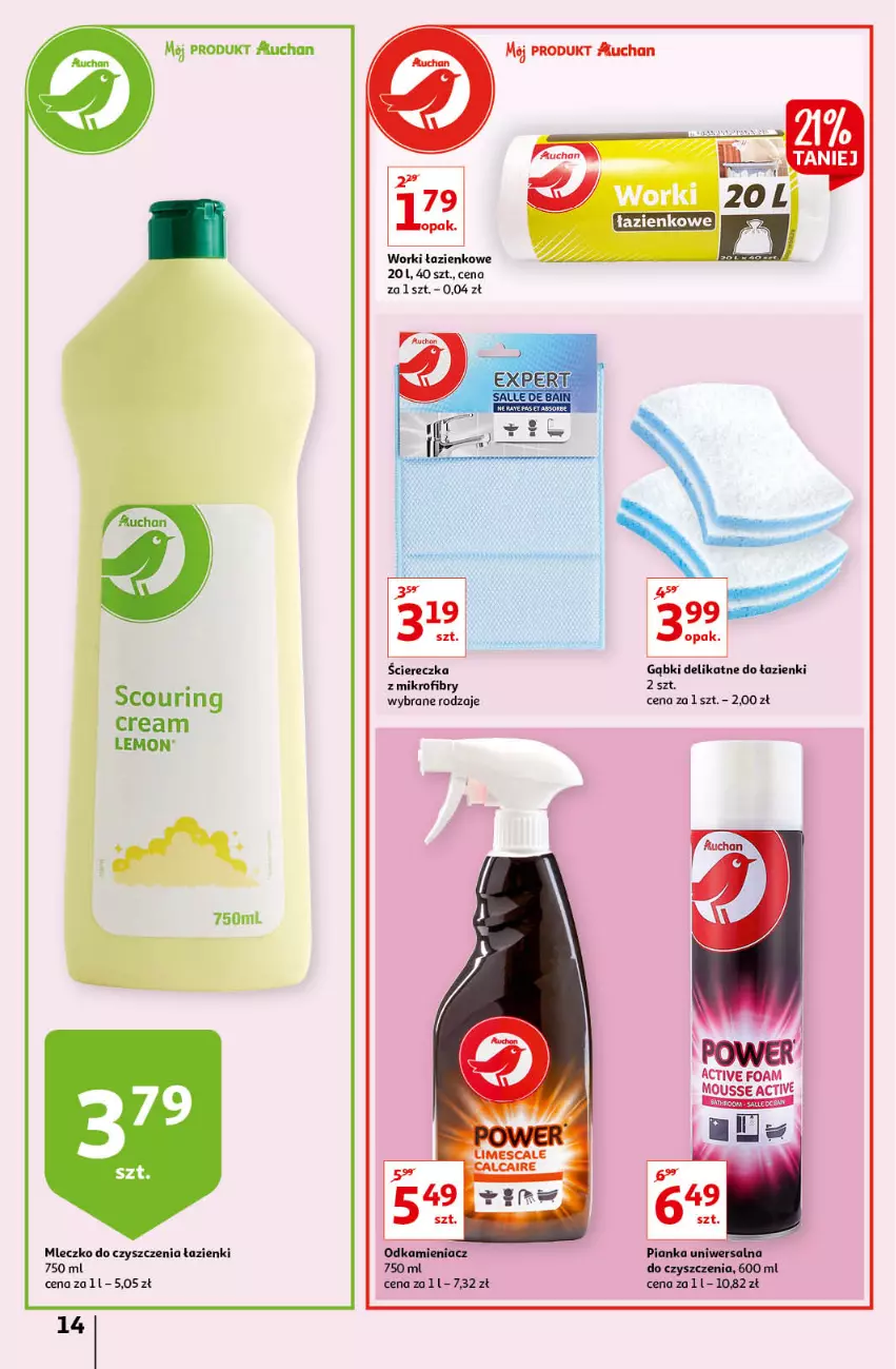 Gazetka promocyjna Auchan - Porządki Hipermarkety - ważna 16.09 do 25.09.2021 - strona 14 - produkty: Mleczko, Odkamieniacz