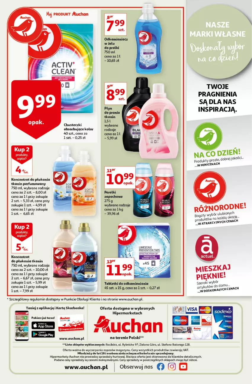 Gazetka promocyjna Auchan - Porządki Hipermarkety - ważna 16.09 do 25.09.2021 - strona 16 - produkty: Chusteczki, Fa, Odkamieniacz, Perfum, Pralki, Ser, Tablet, Tera