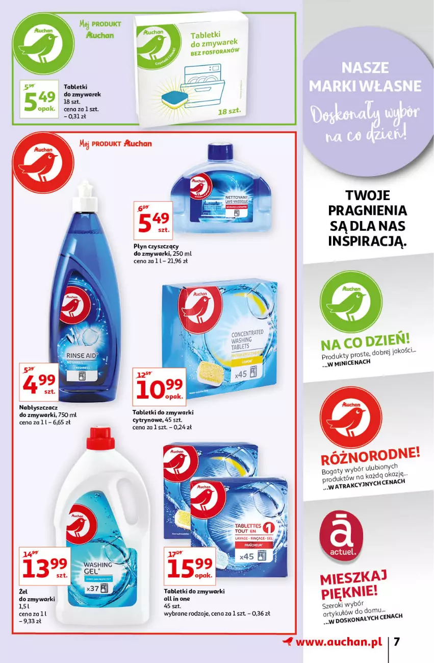 Gazetka promocyjna Auchan - Porządki Hipermarkety - ważna 16.09 do 25.09.2021 - strona 7 - produkty: Tablet, Tabletki do zmywarki, Zmywarki