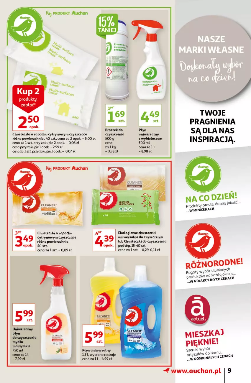 Gazetka promocyjna Auchan - Porządki Hipermarkety - ważna 16.09 do 25.09.2021 - strona 9 - produkty: Chusteczki, Chusteczki do czyszczenia, Fa, Mars, Mydło, Surf