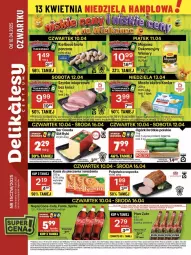 Gazetka promocyjna Delikatesy Centrum - NOWA GAZETKA Delikatesy Centrum od 10 kwietnia! 10-16.04.2025 - Gazetka - ważna od 16.04 do 16.04.2025 - strona 1 - produkty: Piwo, Piec, Majonez, Szynka wieprzowa, Winiary, Coca-Cola, Tran, Szynka, Fanta, Kiełbasa biała, Sprite, Masło, Napój, Kiełbasa, Fa