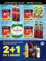 Gazetka promocyjna Delikatesy Centrum - NOWA GAZETKA Delikatesy Centrum od 10 kwietnia! 10-16.04.2025 - Gazetka - ważna od 16.04 do 16.04.2025 - strona 39 - produkty: Sok, Rum, Mus, 7up, Mirinda, Coca-Cola, Napoje, Leon, Pepsi, Muszynianka, Tymbark, Fanta, Woda, Sprite, Napój, Magnez, Hortex, Fa
