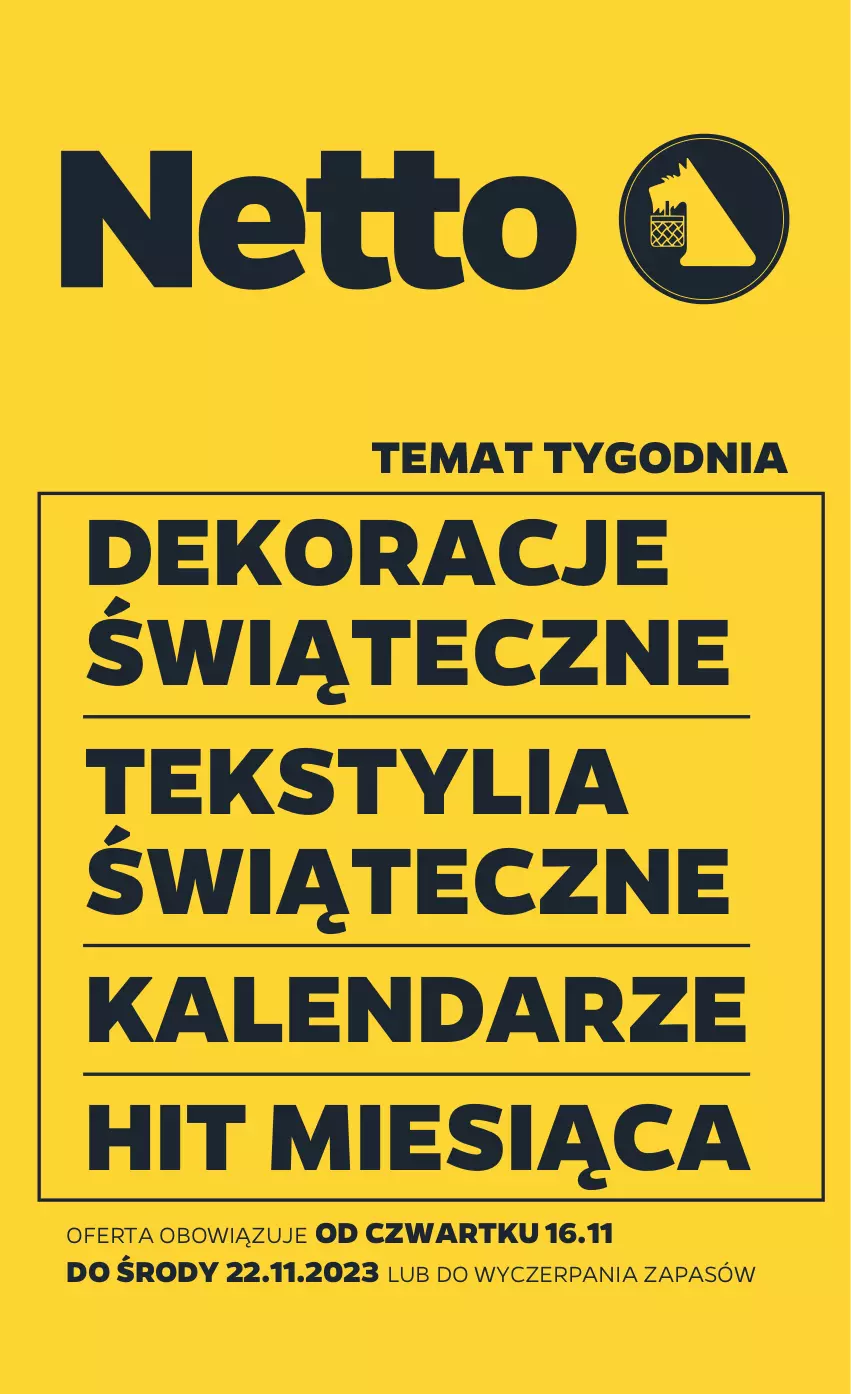 Gazetka promocyjna Netto - Akcesoria i dodatki - ważna 16.11 do 22.11.2023 - strona 1 - produkty: Kalendarz