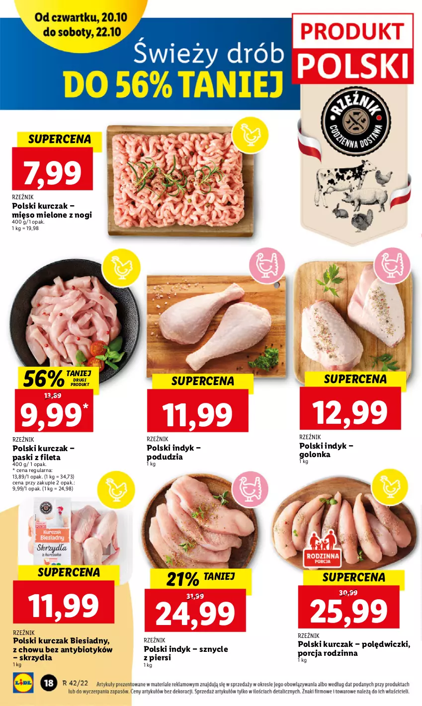 Gazetka promocyjna Lidl - GAZETKA - ważna 20.10 do 22.10.2022 - strona 21 - produkty: Drób, Kurczak, Mięso, Mięso mielone, Por