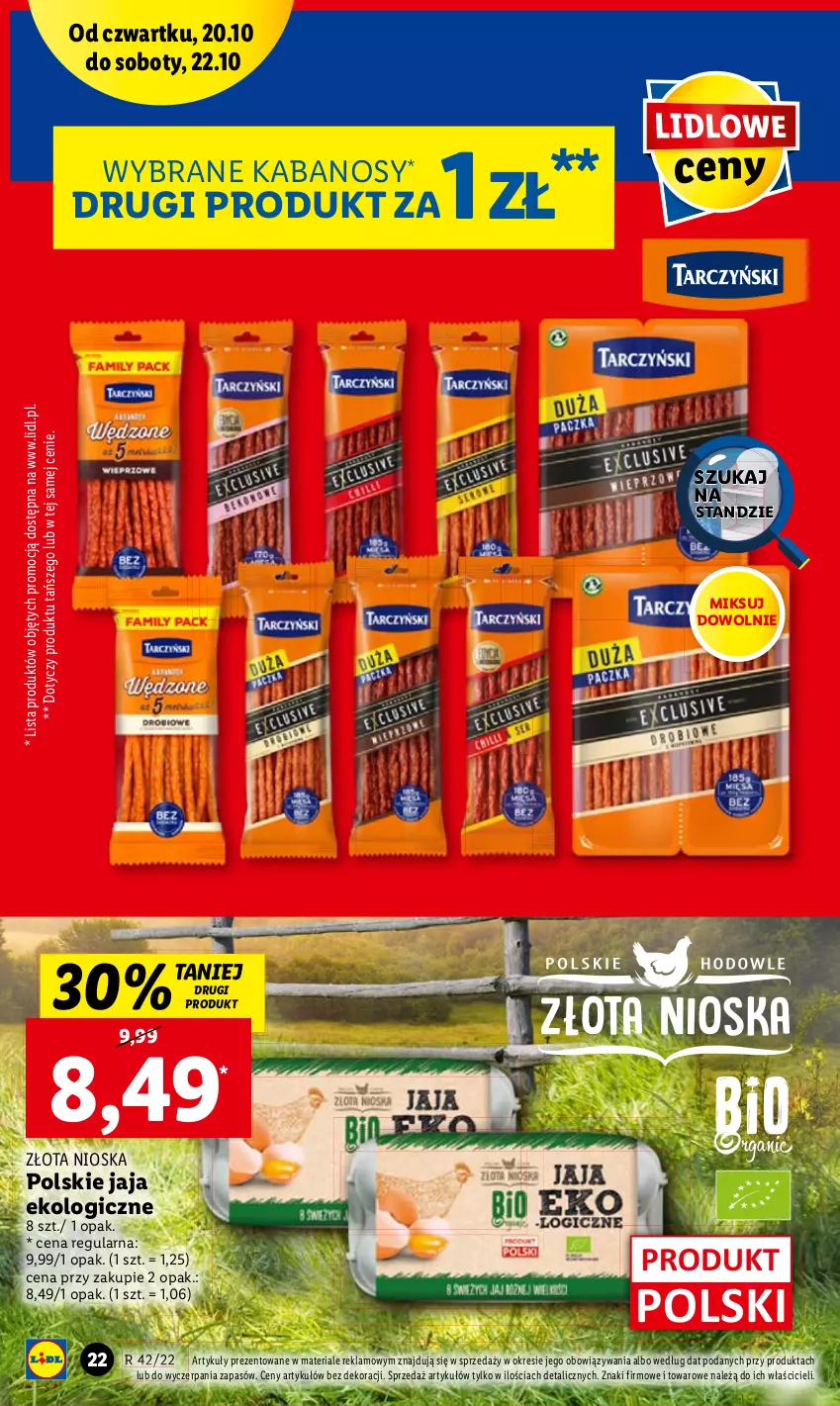 Gazetka promocyjna Lidl - GAZETKA - ważna 20.10 do 22.10.2022 - strona 25 - produkty: Jaja, Kabanos